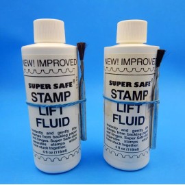 Super Safe 2 Bottles - Super Safe Stamp Lift Fluid 4 oz. with Applicator Brush