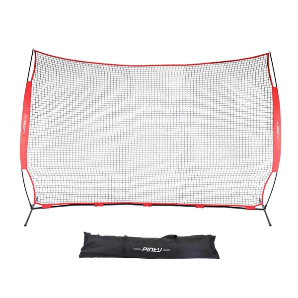ZELUS Collapsible Barricade Backstop Net 12x9 ft, Net for Lacrosse, Baseball, Basketball, Soccer, Field Hockey and Softball Practice Barrier, Portable Hitting Net for Backyard, Park, with Carry Bag
