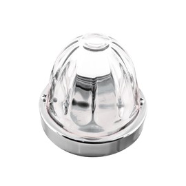 United Pacific 20412 Dual Function Glass Watermelon Marker Light Flush Mount Kit w/LED Bulb, Easy Wiring – Clear Lens/White Bulb – ONE Unit