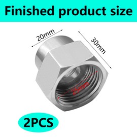 QZKJQDD 2 Pcs 3/4" Female to 1/2" Female BSP, Stainless Steel Hex Nipple, 3/4" x 1/2" BSP Female Reducer Adapter, for Water, Gas, Oil, and Fuel Applications Pipe Connecting Conversion
