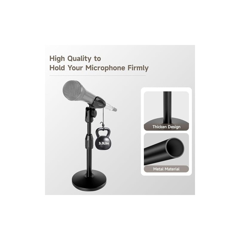 Height&Angels - Soporte ajustable para micrófono de computadora para diámetro
