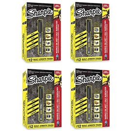 Sharpie Pro Permanent Marker, Fine Point, Black (2017818) Pack of 4, 48-Count