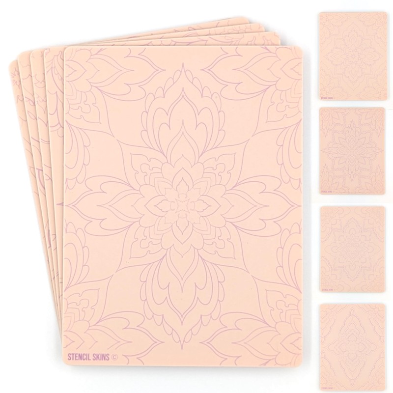 Pre-Printed Tattoo Practice Skins with Stencils | 3mm Fake Skins