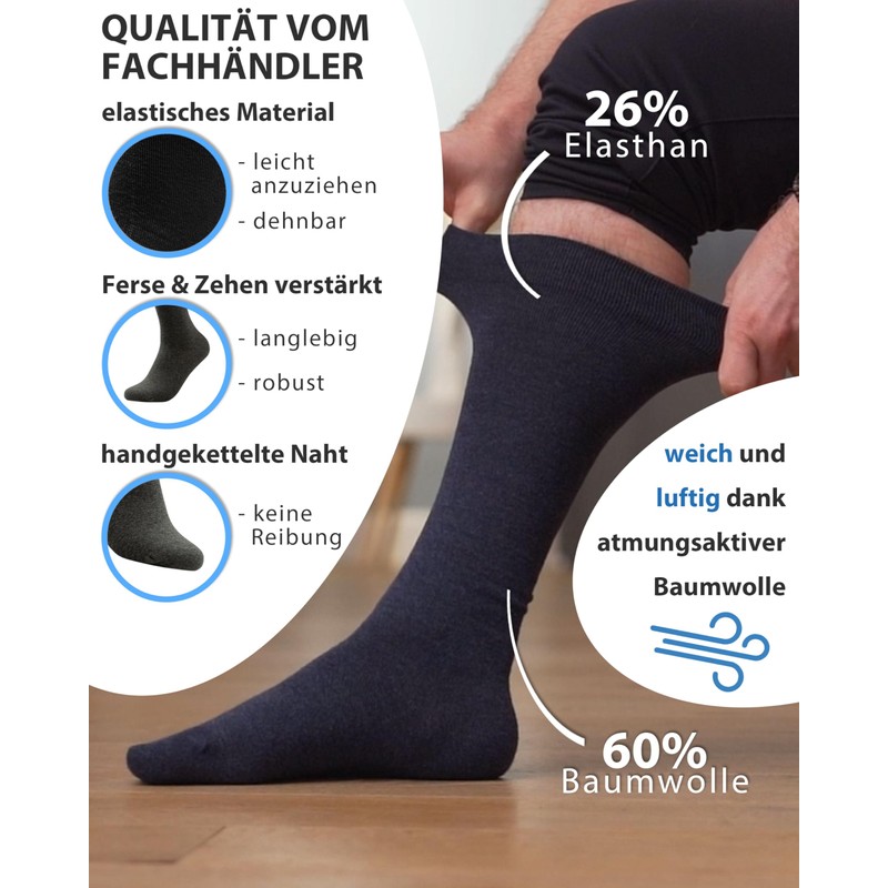 Vitasox Unisex Support Knee Socks Plain - 43/46