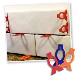 MusselBound® 54-pack Wall Tile Spacer Kit (1/6", 1/32", 1/8"), Easy & Quick uniform tile spacing