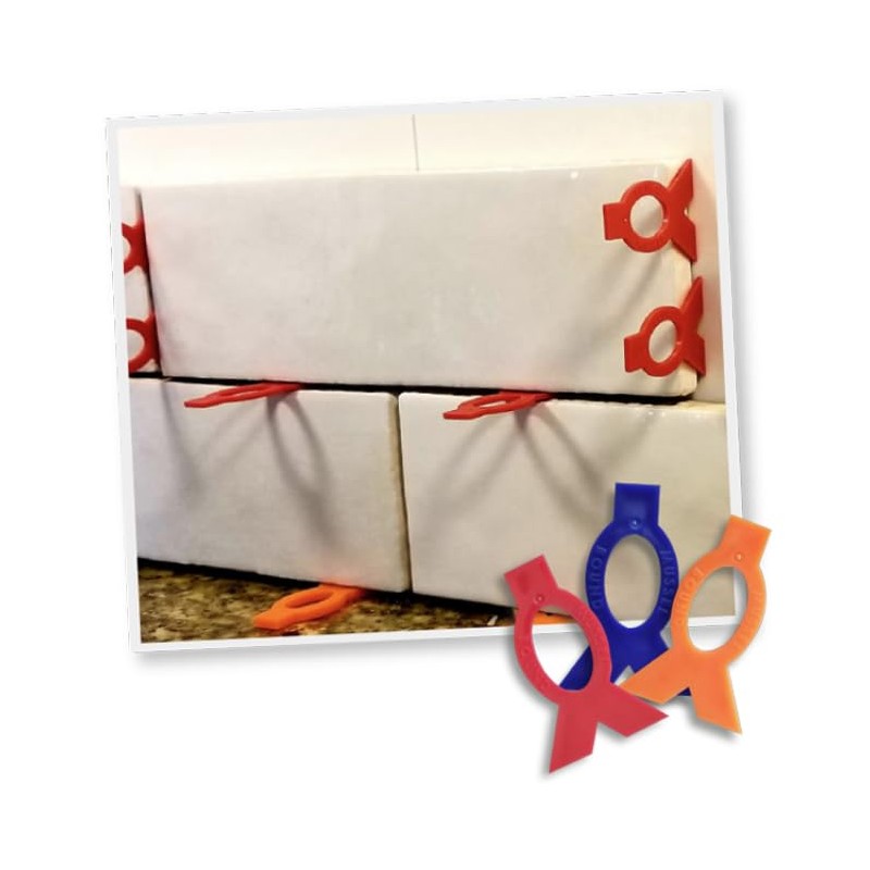 MusselBound® 54-pack Wall Tile Spacer Kit (1/6", 1/32", 1/8"), Easy