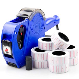 ABN Finest Pricing Gun, Price Tagging Machine Kit for Retail Shop with 11000 Label Tag Stickers, Spare Ink (Blue)
