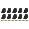 uxcell 10Pcs 90 Degree Plastic Corner Braces with Cover Cap,
