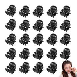 Pack of 24 Small Hair Clips, Women's Small Mini Hair Clips, Small Hair Clips, for Design, Children and Adults (Black)