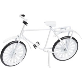 Hobbyfun Miniature Bicycle White 9.5 cm