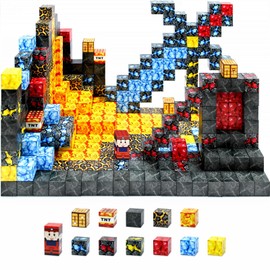 MGOBOBTOY 108PCS Magnetic Building Blocks, Creative STEM Toy for Kids Aged 3+, Boys & Girls Toys, Magnetic Blocks,3D Print Puzzle