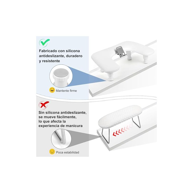 Reposabrazos para Uñas en Forma de U,Reposa Manos para Uñas