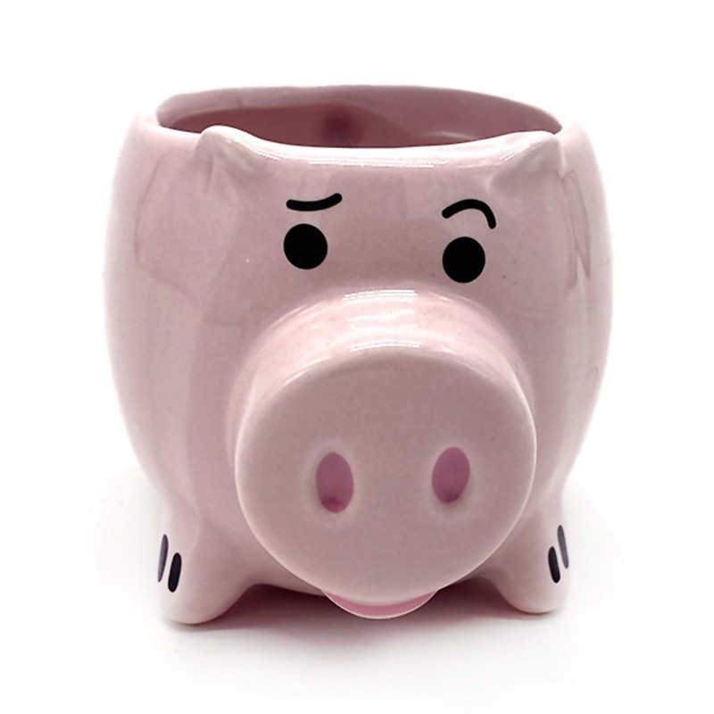 Cute Pig Ceramic Cup Pink Comfortable Grasp Smooth Mouth Lovely