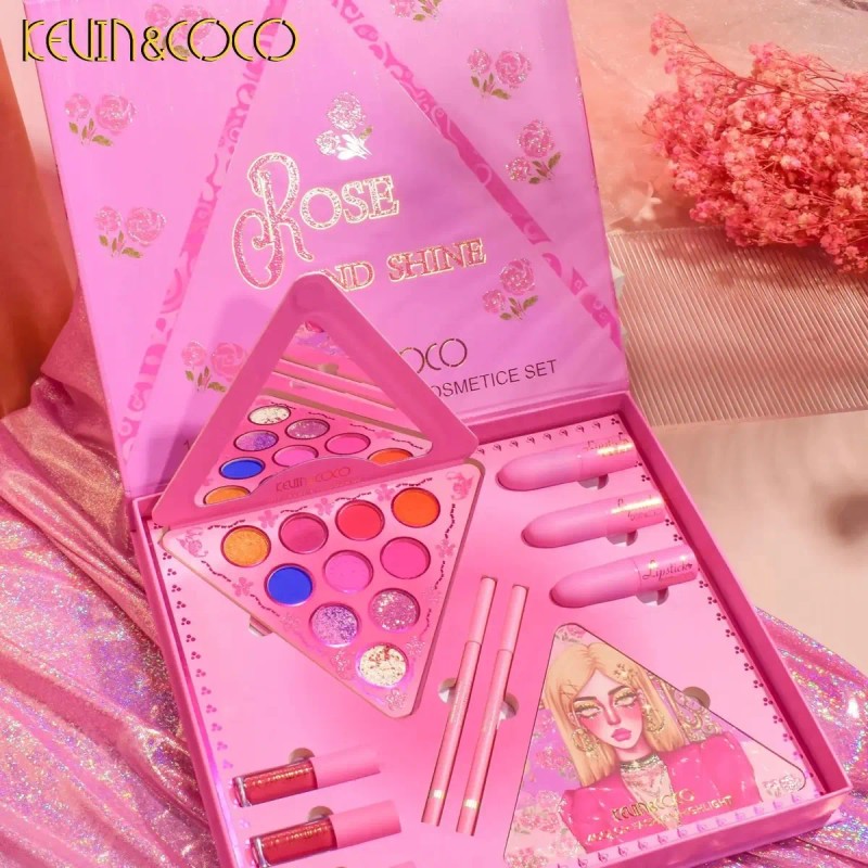 Set De Maquillaje Rose And Shine Kevin & Coco