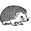 'Cute Hedgehog' Rubber Stamp - Unmounted Design for Crafting &