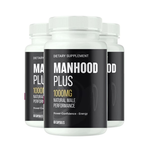 Manhood 3-Pack Manhood Plus Capsules - Natural Support for Men