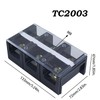 DIANQI 1 Pack Terminal Block, 200A 3 Positions Dual Row