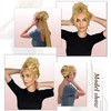 RUWISS Claw Clip Messy Bun Hair Piece Real Human Hair