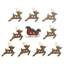 Dress It Up 7590 Sew Cute Sleigh/Reindeer 0.75 inches