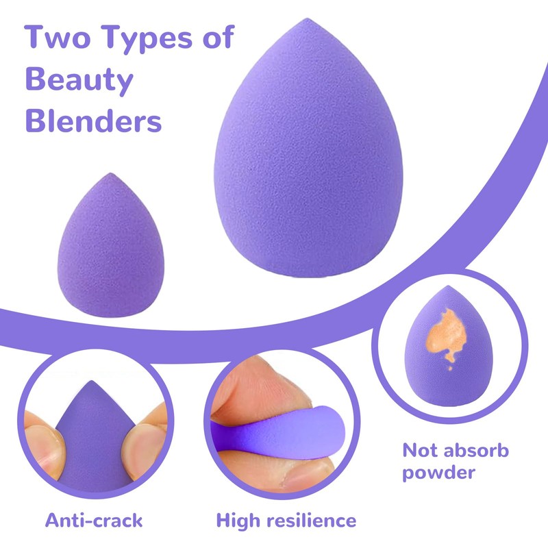 BelleVive 12 Pieces Makeup Sponge Blender Sponges for Liquids, Creams