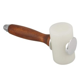New Nylon Leathercraft Carving Hammer with Wooden Handle - Leather Craft Carving Hammer Cowhide Sew Harmer Stamping Tool (Nylon T Head)