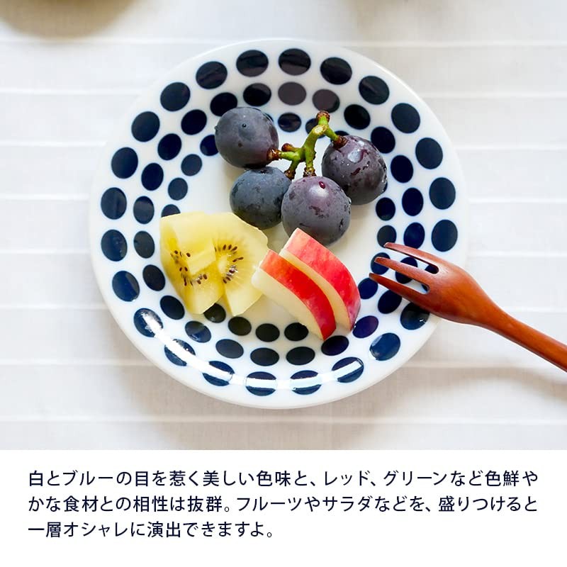 Tableware East Medium Plate, 6.5 inches (16.5 cm), Scandinavian Pattern,