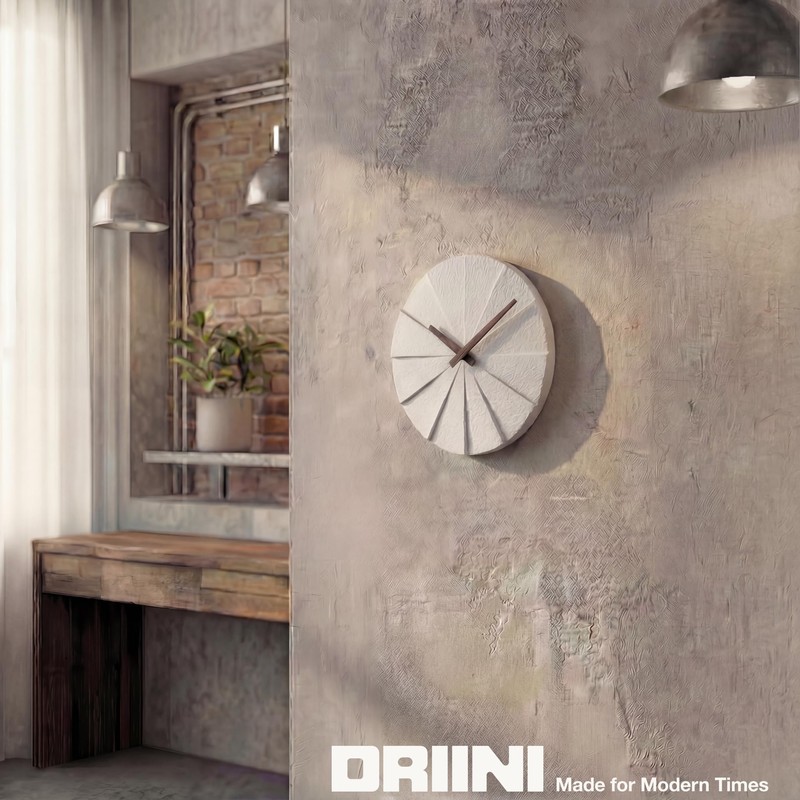 Driini Staircase Modern Wall Clock - Unique 10.5 in. Frameless
