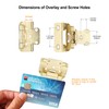 Vallecloud 4 Pack (2 Pair) Brass Gold Cabinet Hinges for