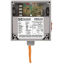 Functional Devices RIBXLSA Current Switch and Relay Combination, 10 Amp SPST + Override, 10-30 Vac/dc Coil, Adjustable, 0.50-10 Amp, NEMA 1 Housing