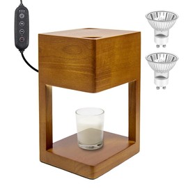 BAUSATZ Candle Warmer Lamp with Timer, Candle Warmer, Candle Warmers, Lamp Candle Warmer for Jar Candles, Birthday Gifts (Wooden)