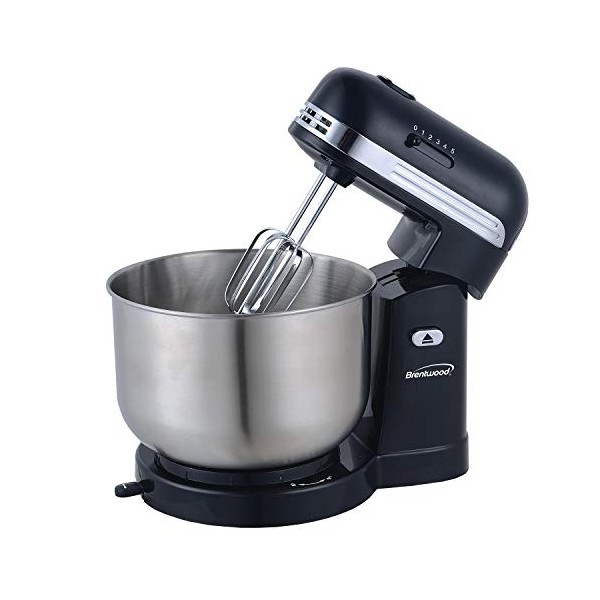 Brentwood Appliances BTWSM1162BK 5-Speed Stand Mixer with 3-Quart Stainless Steel