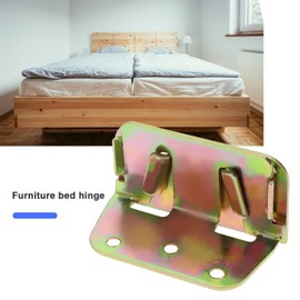 eMagTech 4Pcs Connecting Corners Bed Connectors Heavy Duty Rust Proof Bed Rail Brackets Home Accessories for Bed Beam Support Bed Frame Fixing