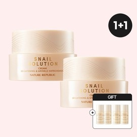 Nature Republic [Anti-aging] Snail Solution Cream 1+1 (Free Gift) / [안티에이징] 스네일 솔루션 크림 1 +1 (증정)