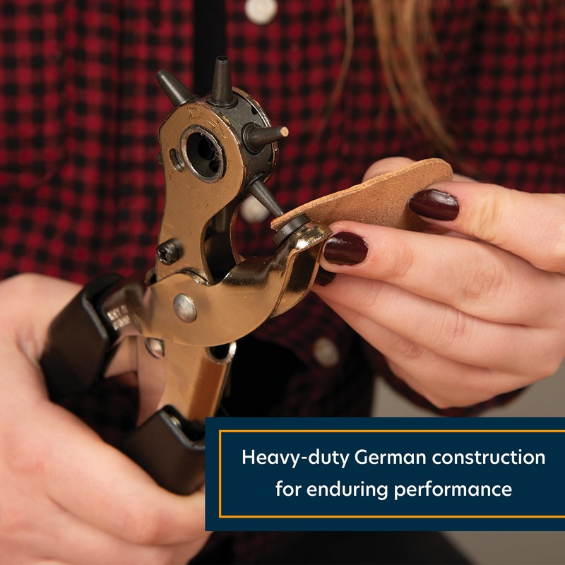 Weaver Leather Supply Heritage Compound Action Revolving Leather Hole Punch