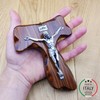 Wooden Crucifix Rope - Wall Mounted - Christ of Silver