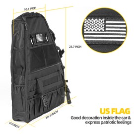NKCELL POWER Wrangler Roll Bar Storage Bag Compatible with 1997-2023+ Jeep Wrangler JK TJ LJ & Unlimited JL 4-Door, Multi-Pocket Door Storage Tools Organizers Camping Accessories(2-PCS)