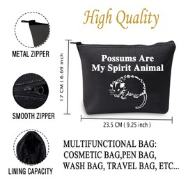 JXGZSO Funny Possum Gift Opossum Lover Gift Possums are My Spirit Animal Makeup Bag Opossum Mom Gift(Possums Spirit Animal B- CA)