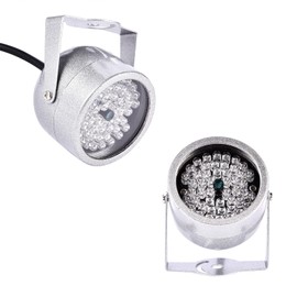 Infrared Illuminator, 48 LEDs 60 Degree Wide Angle IR Illuminator, Waterproof LED Infrared Light with Automatic CDS Power Control Auto for CCTV Camera, Security Camera