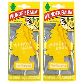 Wunderbaum 2 x Vanilla Aroma Original Air Freshener Air Freshener Car Fragrance Pack of 1