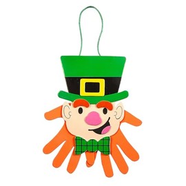 Fun Express Leprechaun Handprint Sign Craft Kit - Makes 12