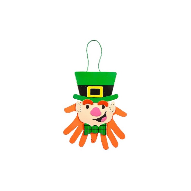 Fun Express Leprechaun Handprint Sign Craft Kit - Makes 12