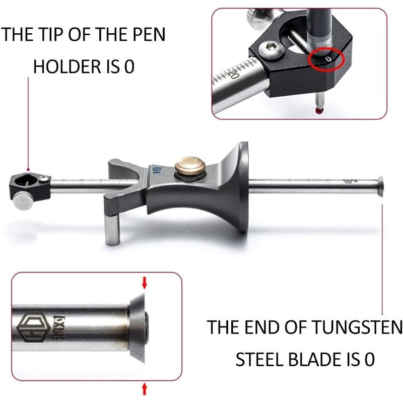 HONGDUI YH10 Wood Scribe Tool Wheel Marking Gauge woodworking tool