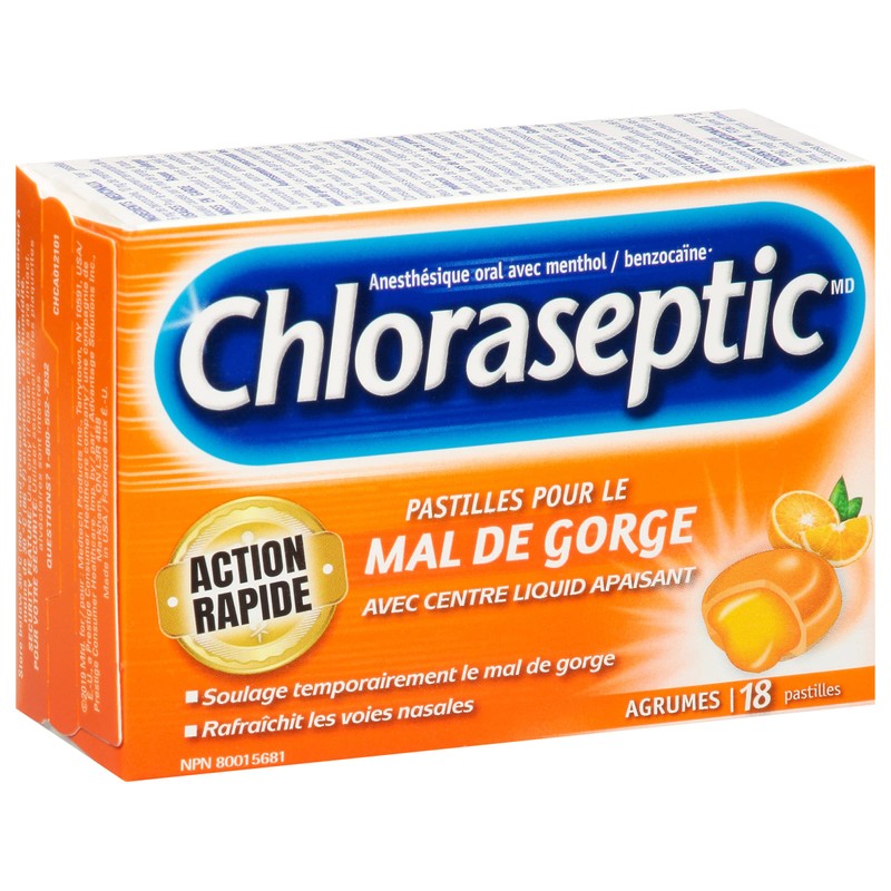 Chloraseptic Fast Acting Sore Throat Lozenges with Soothing Liquid Centre,