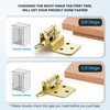 50 Pack (25 Pairs) 1/2 Inch Overlay Kitchen Cabinet Hinges,