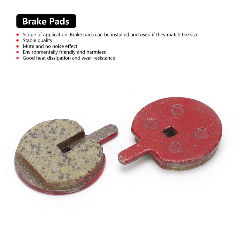 Pilipane 4 Pairs Bicycle Disc Brake Pads, Semi Metal Disc