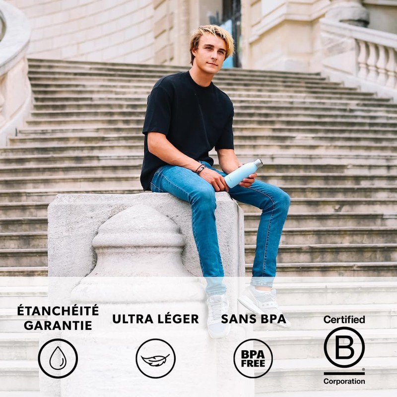 QWETCH Arty Stainless Steel Drinking Bottle 0.5 L