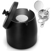 Alyvisun Desktop Trash Container Tray, Stainless Steel Desk Ash Can