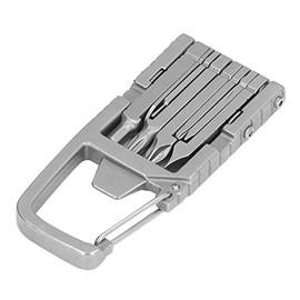 Jadahsy - Llavero Multiherramienta, 12 en 1 Plegable Acero Inoxidable Multiherramienta con Ranura Cruz Hexagonal Destornillador Caja Abridor Botellas Soporte para Teléfono Regla Multifunción Regalos