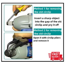 SANFAY 10-Piece 1/2 Inch Impact Wrench Socket Retainer Rings Set, Black, Carbon, Rubber