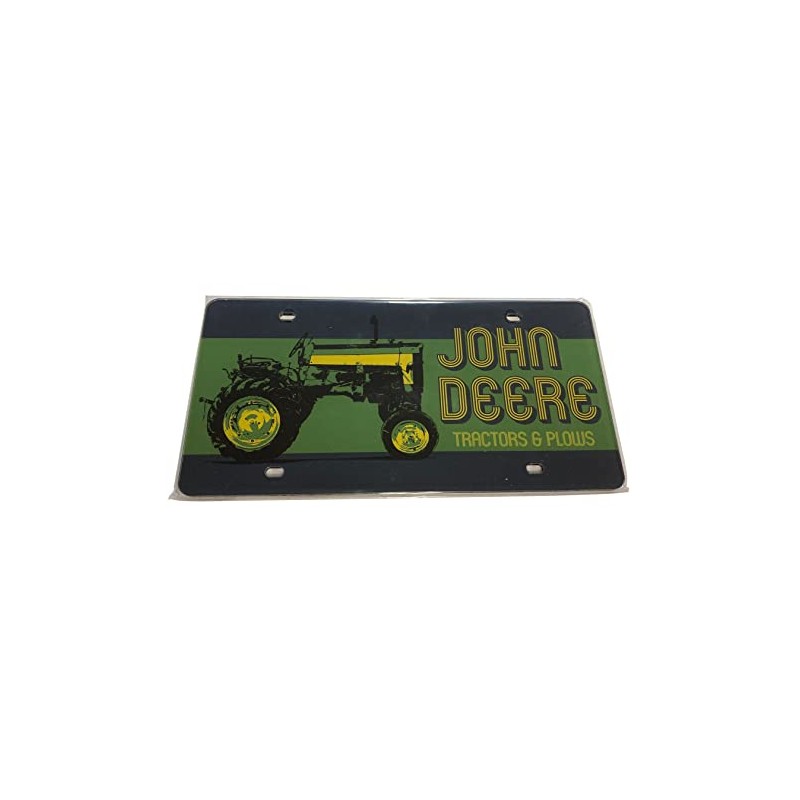 John Deere Black Tractor License Plate - LP79752